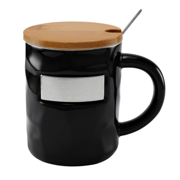 TAZA BAMBUSA NEGRO TAZ 055 N (CERÁMICA / BAMBÚ / ACERO INOXIDABLE / METAL) - Imagen 3