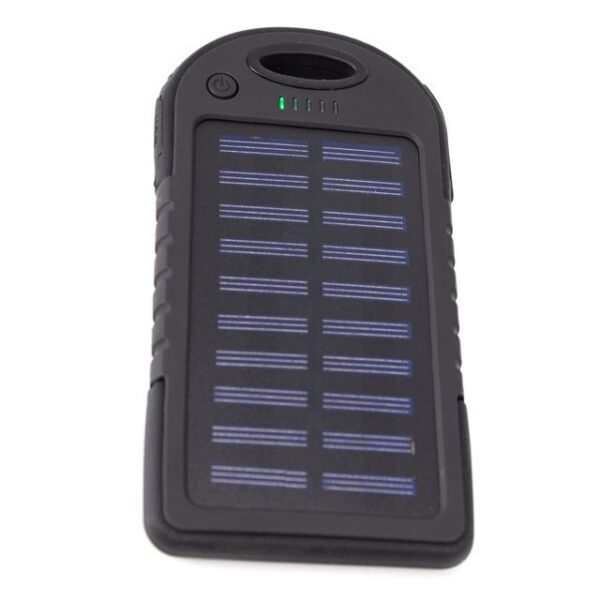 POWER BANK CARGA SOLAR Y LUZ LED (TEC049-U) NEGRO