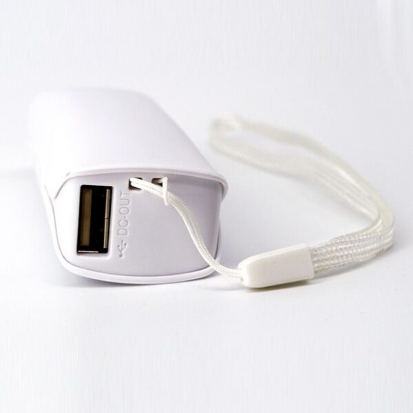 POWER BANK OVALADA LED MINI (TEC051-BL-U) BLANCO - Imagen 3