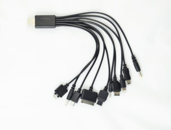 CABLE USB MULTIPUERTOS 10 ENTRADAS (TEC054-NE-U) NEGRO