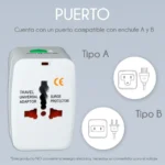 ADAPTADOR DE CORRIENTE INTERNACIONAL 4 EN 1 (TEC145-U) BLANCO - Image 6