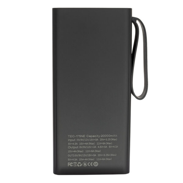 POWERBANK SUPER 20,000mAh (TEC175-U) NEGRO - Imagen 2