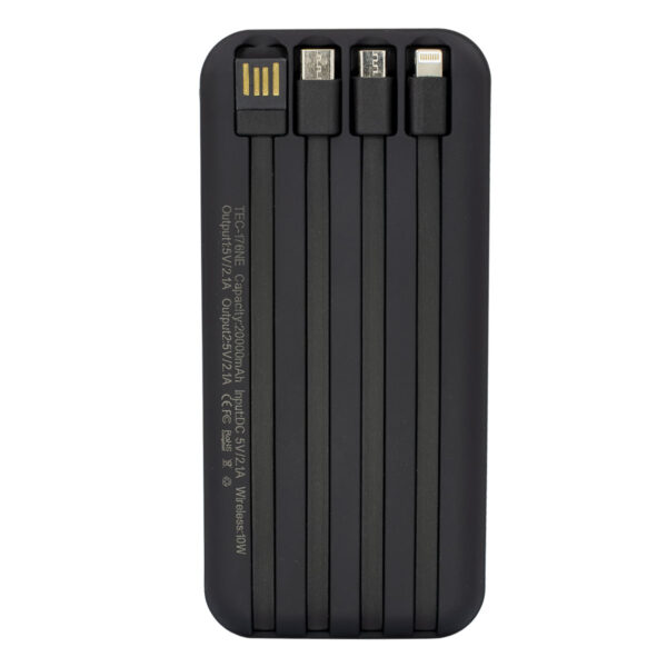 POWERBANK QI STRONG 20,000mAh (TEC176-U) NEGRO - Imagen 3