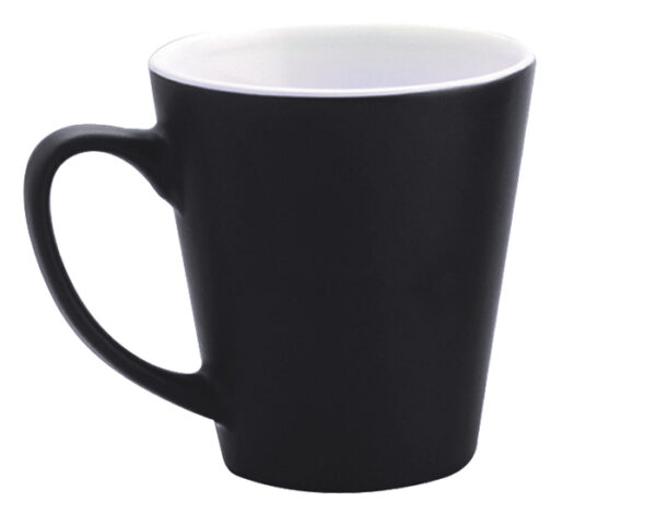 TARRO 11OZ. BICOLOR MATE TL9749 NEGRO (Cerámica)