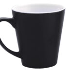 TAZA CONICA BICOLOR MATE 11 OZ TL9749 NEGRO (CERÁMICA / A040185 /  ARTICULOS PROMOCIONALES)