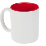 TARRO BICOLOR 11 OZ GENOVA TLI2699 ROJO (CERÁMICA / A040131 /  ARTICULOS PROMOCIONALES)