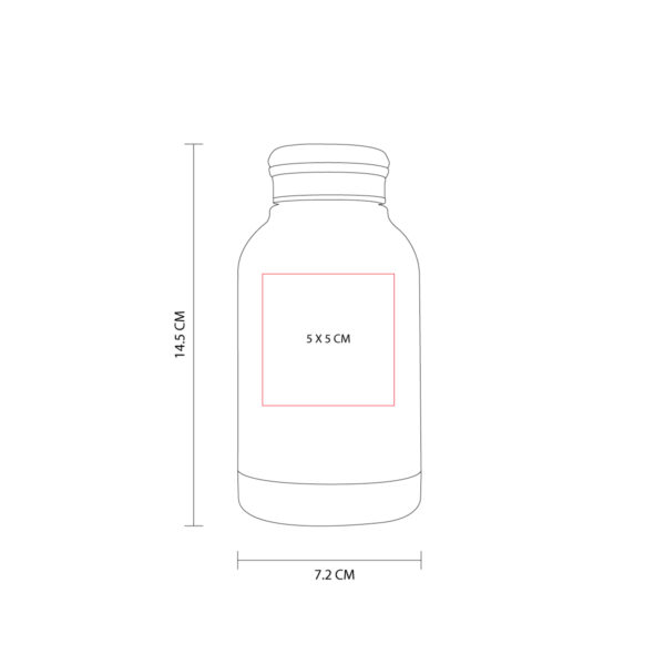 TERMO MINI BOTELLA NEGRO TMPS 137 N (ACERO INOXIDABLE / PLÁSTICO) - Imagen 3