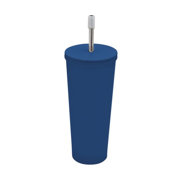 TERMO METÁLICO CON POPOTE AZUL TMPS 149 A (ACERO INOXIDABLE / PLÁSTICO / SILICÓN)