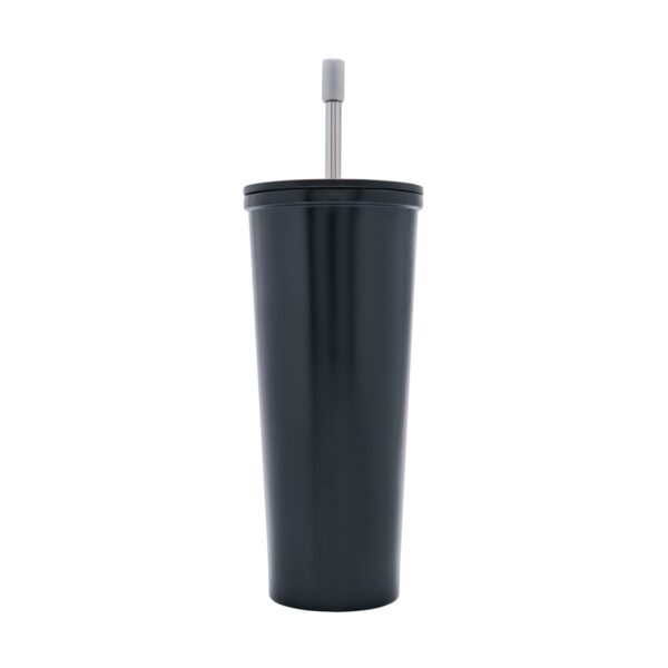 TERMO METÁLICO CON POPOTE NEGRO TMPS 149 N (ACERO INOXIDABLE / PLÁSTICO / SILICÓN) - Imagen 2