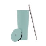 TERMO METÁLICO CON POPOTE VERDE PASTEL TMPS 149 VP (ACERO INOXIDABLE / PLÁSTICO / SILICÓN) - Image 3