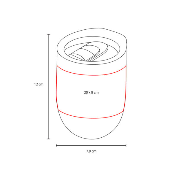 TERMO PARA SUBLIMAR BLANCO TMPS 163 B (ACERO INOXIDABLE / PLÁSTICO) - Imagen 6