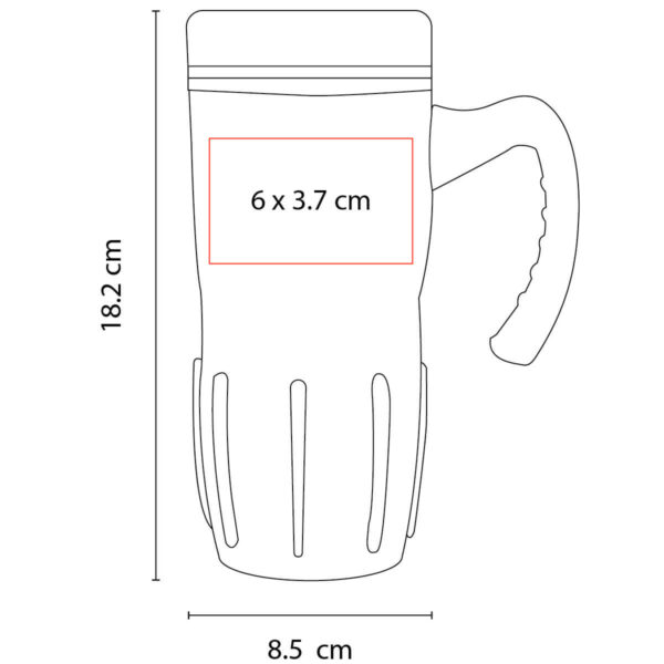 TERMO TURBO COFFEE PLATA TMPS 19. (ACERO INOXIDABLE / PLÁSTICO) - Imagen 3