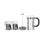 SET CAFETERO AJACCIO GRIS TMPS 190 G (VIDRIO / ACERO INOXIDABLE / PLÁSTICO) - Image 5