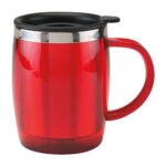 TAZA TÉRMICA BURGOS ROJO TMPS 26 R (PLÁSTICO / ACERO INOXIDABLE)