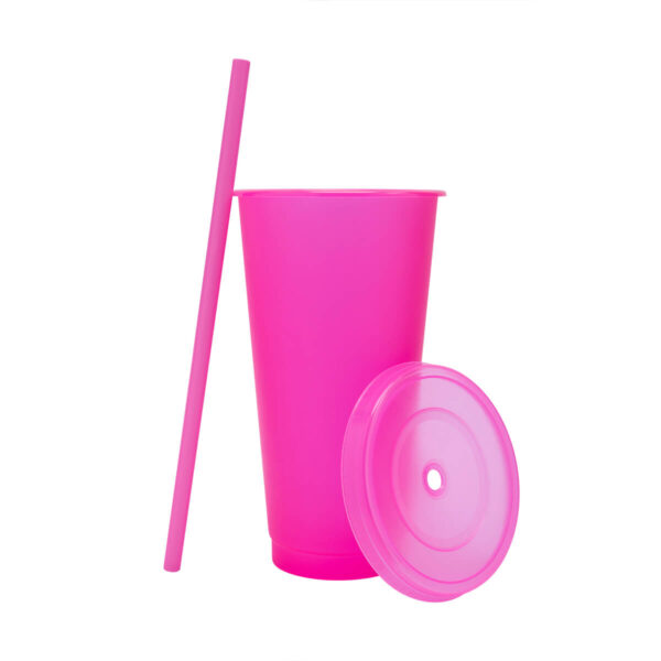 VASO JAS ROSA NEON TMPS 744 PN (PLÁSTICO) - Imagen 2