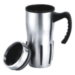 TERMO 500 ML. ELITE TP114 PLATEADO (TERMO: EXTERIOR ACERO INOXIDABLE / INTERIOR Y ASA: PLÁSTICO / A040191 /  ARTICULOS PROMOCIONALES)