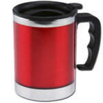 TARRO TERMICO DE 420ML. LUXOR TT5014 ROJO (EXTERIOR: PLÁSTICO / INTERIOR: ACERO INOXIDABLE / A040197 /  ARTICULOS PROMOCIONALES)