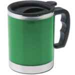 TARRO TERMICO DE 420ML. LUXOR TT5014 VERDE (EXTERIOR: PLÁSTICO / INTERIOR: ACERO INOXIDABLE / A040195 /  ARTICULOS PROMOCIONALES)