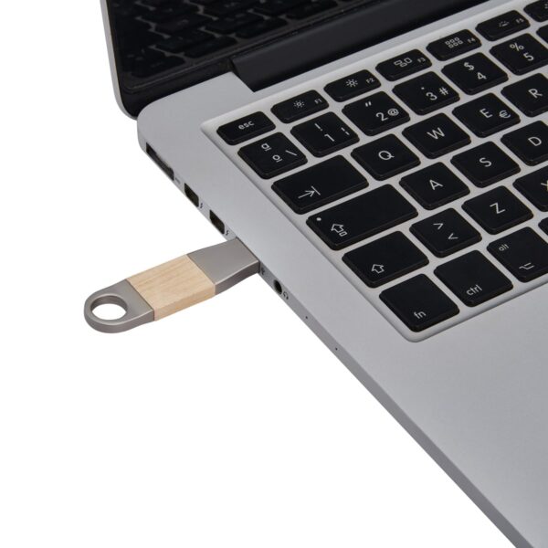 USB DEART 16 GB BEIGE USB 332 BE (MADERA / METAL) - Imagen 3