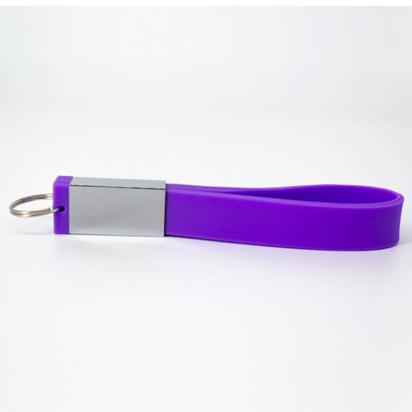 MEMORIA USB LLAVERO SILICON 8GB (USB007-U) MORADO