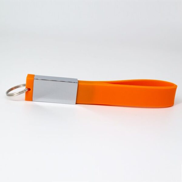 MEMORIA USB LLAVERO SILICON 8GB (USB007-U) NARANJA