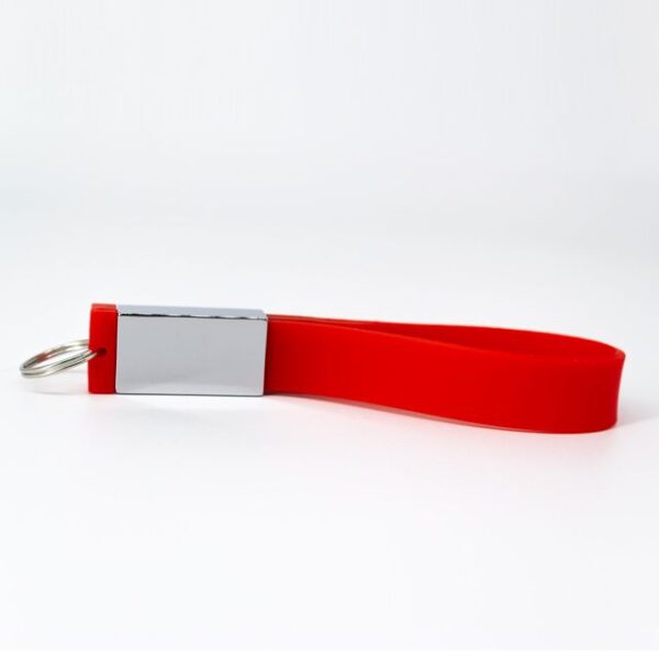 MEMORIA USB LLAVERO SILICON 8GB (USB007-U) ROJO