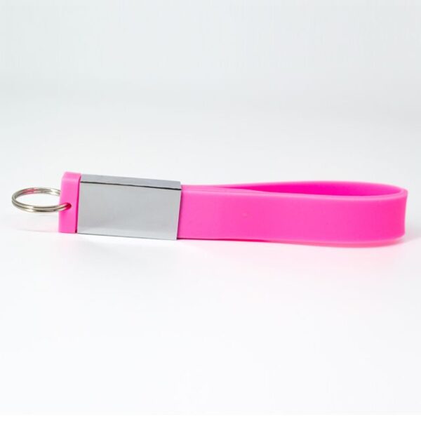 MEMORIA USB LLAVERO SILICON 8GB (USB007-U) ROSA