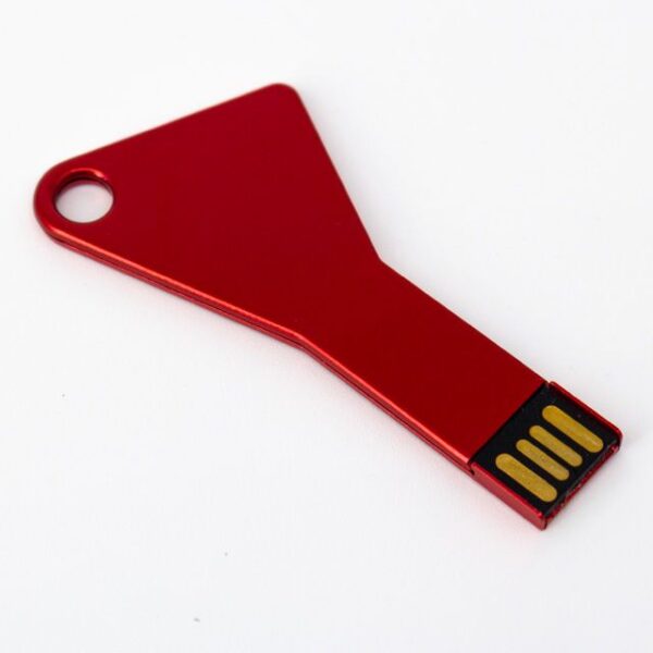 MEMORIA USB LLAVE TRIANGULAR 4GB (USB042-U) ROJO