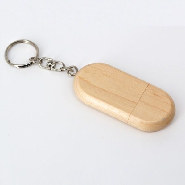 MEMORIA USB OVAL 4GB (USB050-U) MADERA - Imagen 2