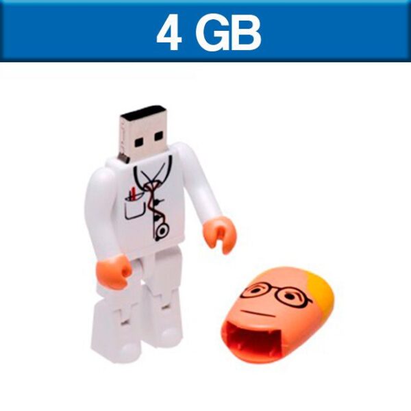 MEMORIA USB DOCTOR 4GB (USB085-U) BLANCO