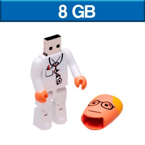 MEMORIA USB DOCTOR 8GB (USB105-U) BLANCO