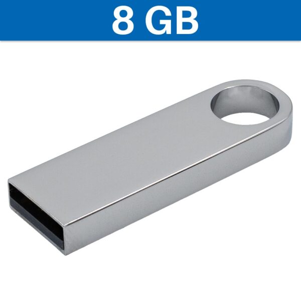 MEMORIA USB MONOLITO 8GB (USB145-U) PLATA