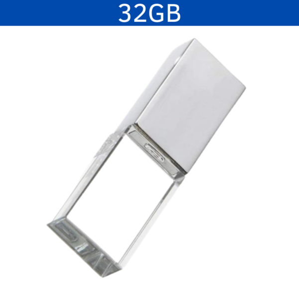 MEMORIA USB KRISTAL 32GB (USB316-U) TRANSPARENTE