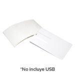 CAJA DE CARTON FORMA TARJETA PARA MEMORIA USB (VAR011-BL-U) BLANCO