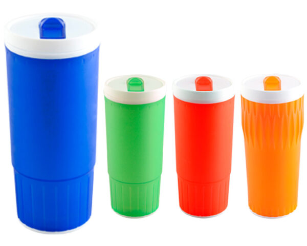 VASO TERMICO DE DOBLE PARED DE 600 ML. TED VST3946 NARANJA (Plástico PP) - Imagen 3