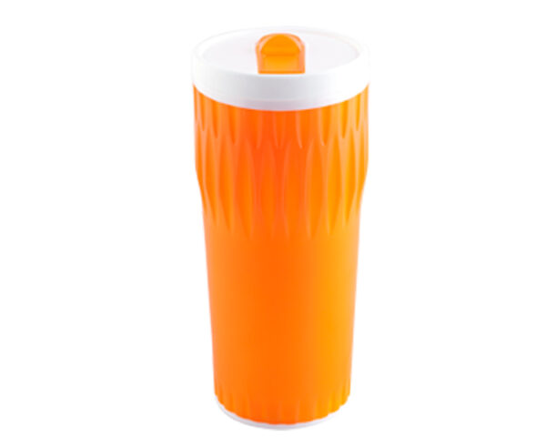 VASO TERMICO DE DOBLE PARED DE 600 ML. TED VST3946 NARANJA (Plástico PP)