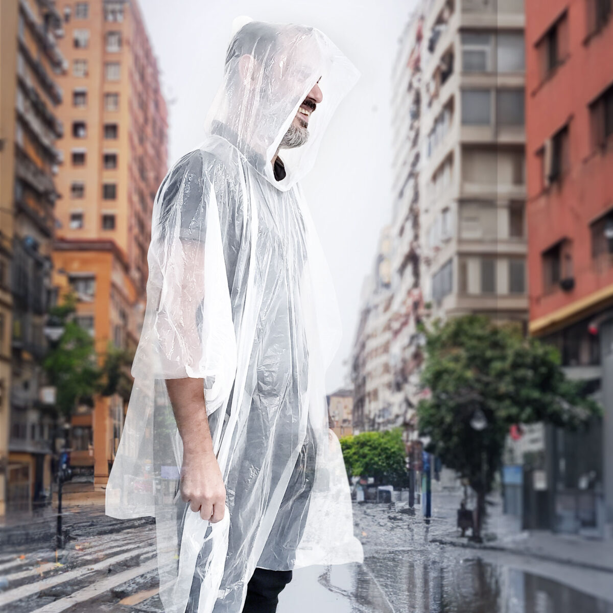 PONCHO IMPERMEABLE PARA LLUVIA "RAINY" (T649 ROJO) - Image 6