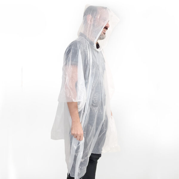 PONCHO IMPERMEABLE PARA LLUVIA RAINY NEGRO (T649) - Imagen 6