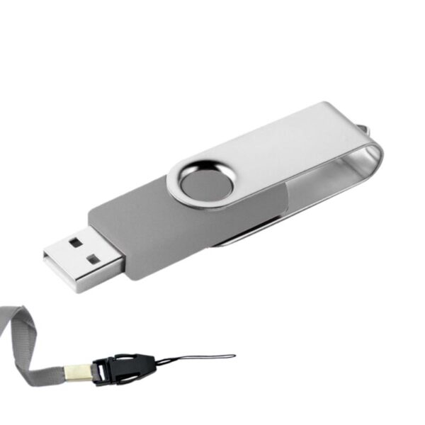 MEMORIA USB LONDON GIRATORIA 16GB (USB029-U) PLATA