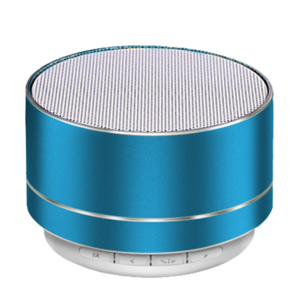 BOCINA METALICA OXFORD LED BLUETOOTH (TEC020-U) AZUL CLARO