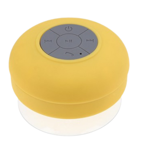 BOCINA BLUETOOTH PARA BAÑO MANOS LIBRES (TEC021-U) AMARILLO