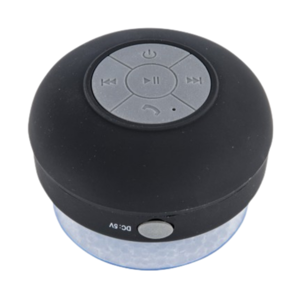 BOCINA BLUETOOTH PARA BAÑO MANOS LIBRES (TEC021-U) NEGRO