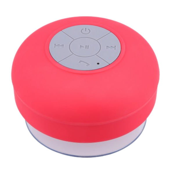 BOCINA BLUETOOTH PARA BAÑO MANOS LIBRES (TEC021-U) ROJO