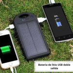 POWER BANK CARGA SOLAR Y LUZ LED (TEC049-U) NEGRO - Image 5