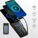 POWER BANK SOLAR 4 EN 1 DE 12,000 mAh C E LED P I (TEC146-U) NEGRO - Image 3