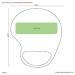 MOUSE PAD DE GEL ERGONOMICO ANTIDESLIZANTE (TEC155-U) AZUL - Image 3