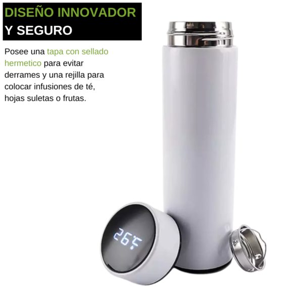 TERMO DIGITAL SMART 500ML (TEC157-U) BLANCO - Imagen 2