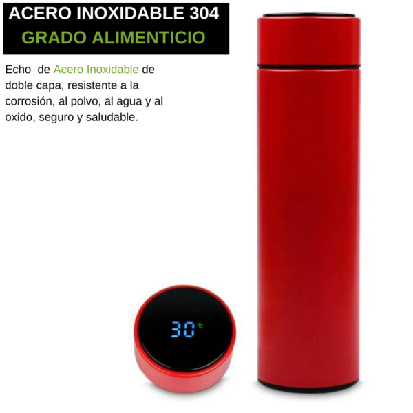 TERMO DIGITAL SMART 500ML (TEC157-U) ROJO - Imagen 2