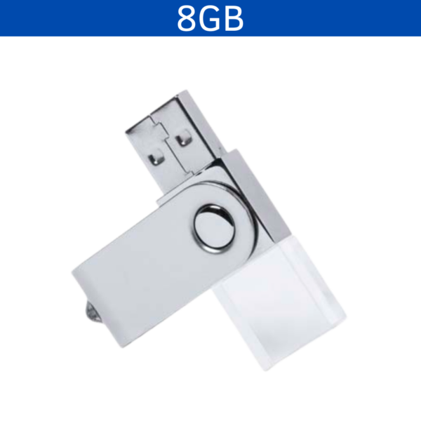 MEMORIA USB MINI CRISTAL 8GB (USB127-U) TRANSPARENTE - Imagen 3