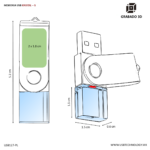 MEMORIA USB MINI CRISTAL 8GB (USB127-U) TRANSPARENTE - Image 4